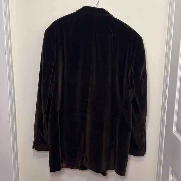 Hugo Boss Velvet Brown Lined Classic Blazer Size Large - Picture 10 of 11